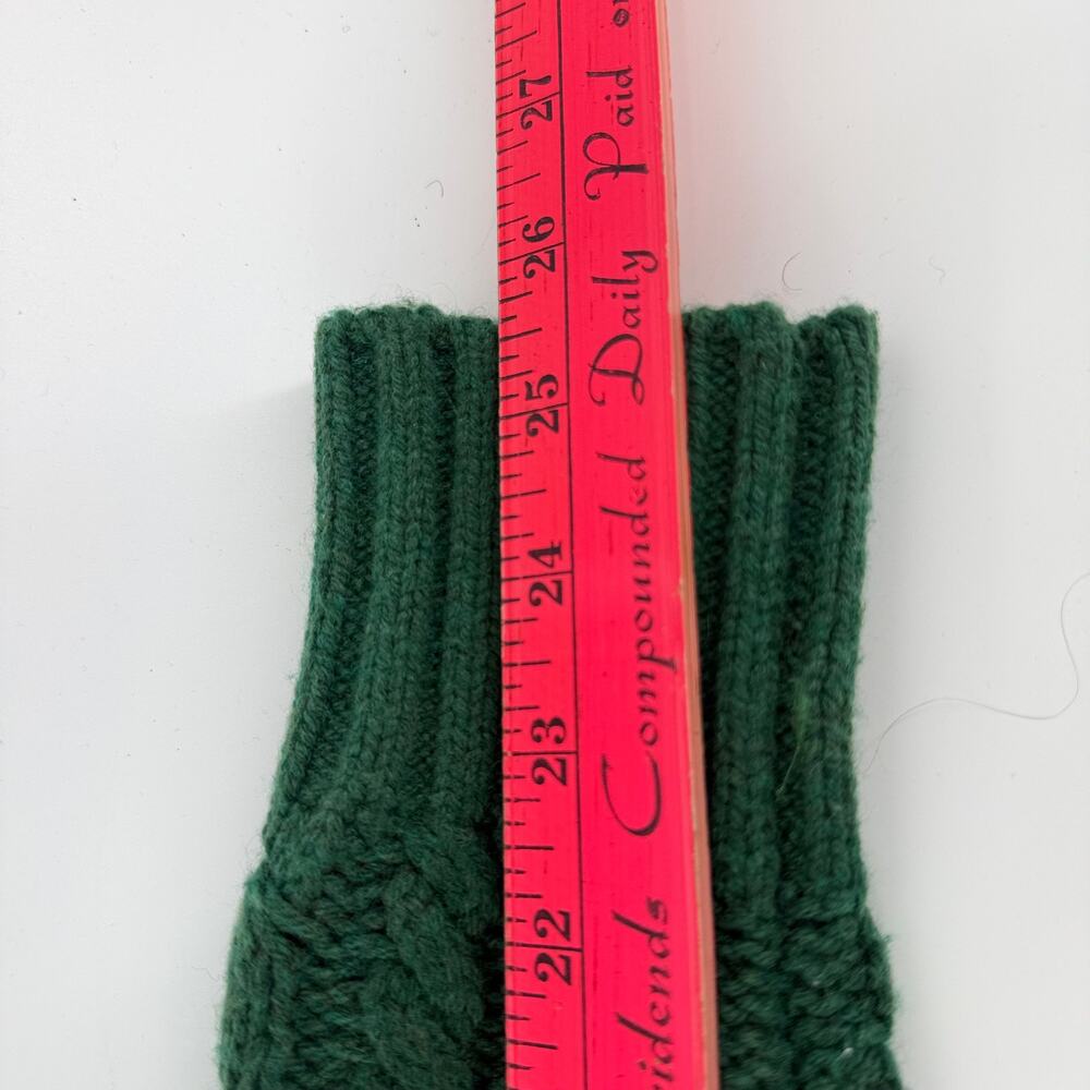 JCrew Cable Knit Cardigan Womens Small Green Gold Crest Buttons Dark Academia - Picture 11 of 14